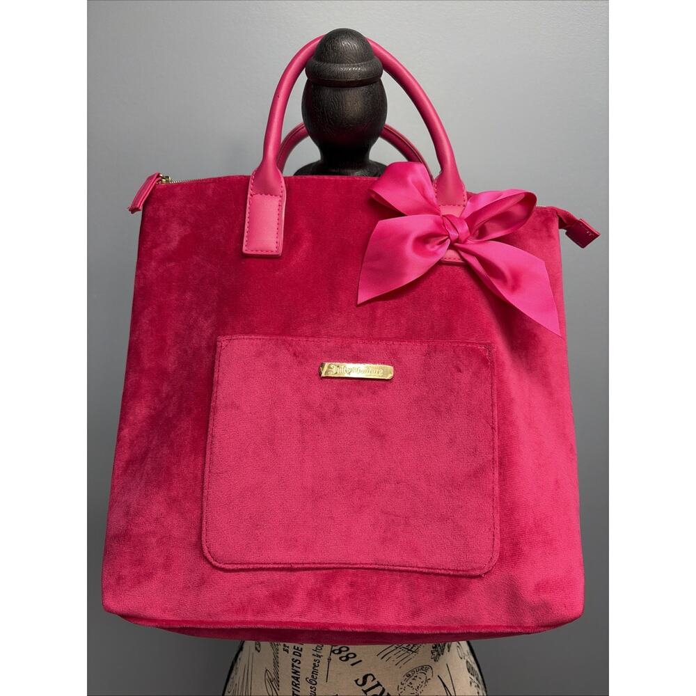 Juicy Couture Women's Bow Shoulder Bag Convertible To Backpack In Raspberry